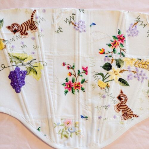 Whimsical Garden Embroidered Corset